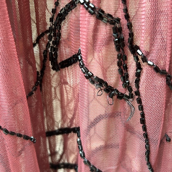 Free People Sheer Mesh Beaded Embellished Mini Slip Dress - Picture 7 of 16